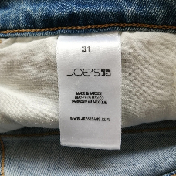 Joe's High Rise Straight Leg Ankle Jeans in Canella Distressing 31 (12) - Picture 12 of 16